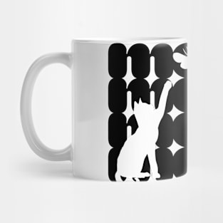 Meow - playing with Butterflies Mug